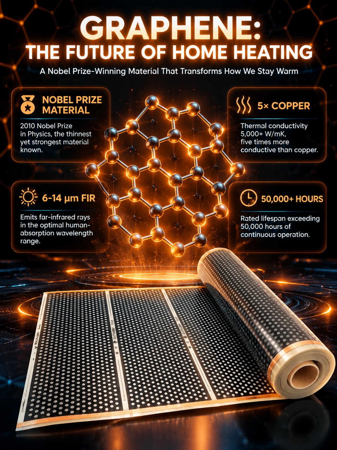 【Heats Up in 5 Seconds】German High-Tech Graphene Wall Heater