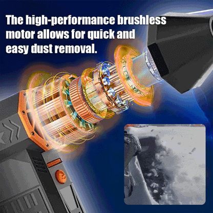 【10-Second Car De-Icing】❄️ High Power Thermal Snow Blower | 90000 RPM Motor | 10s Fast Defrost | 3-Speed Control | 6H Battery Life 🚗