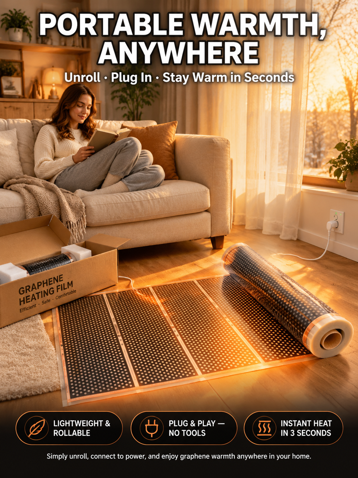 【Heats Up in 5 Seconds】German High-Tech Graphene Wall Heater