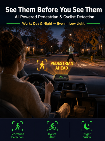 【Smart In-Car HUD Co-Pilot】Works on Sedans, SUVs, Pickups, RVs, and More!