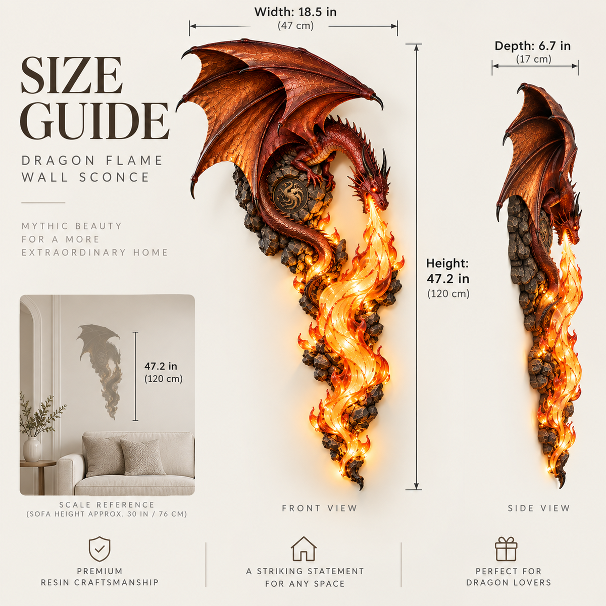 🔥Last Day 50% OFF -🐉 Dragonfire Guardian™ Wall Sconce – A Legendary Flame Awakens On Your Wall 🔥