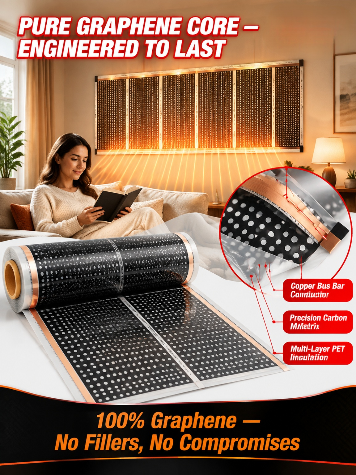 【Heats Up in 5 Seconds】German High-Tech Graphene Wall Heater