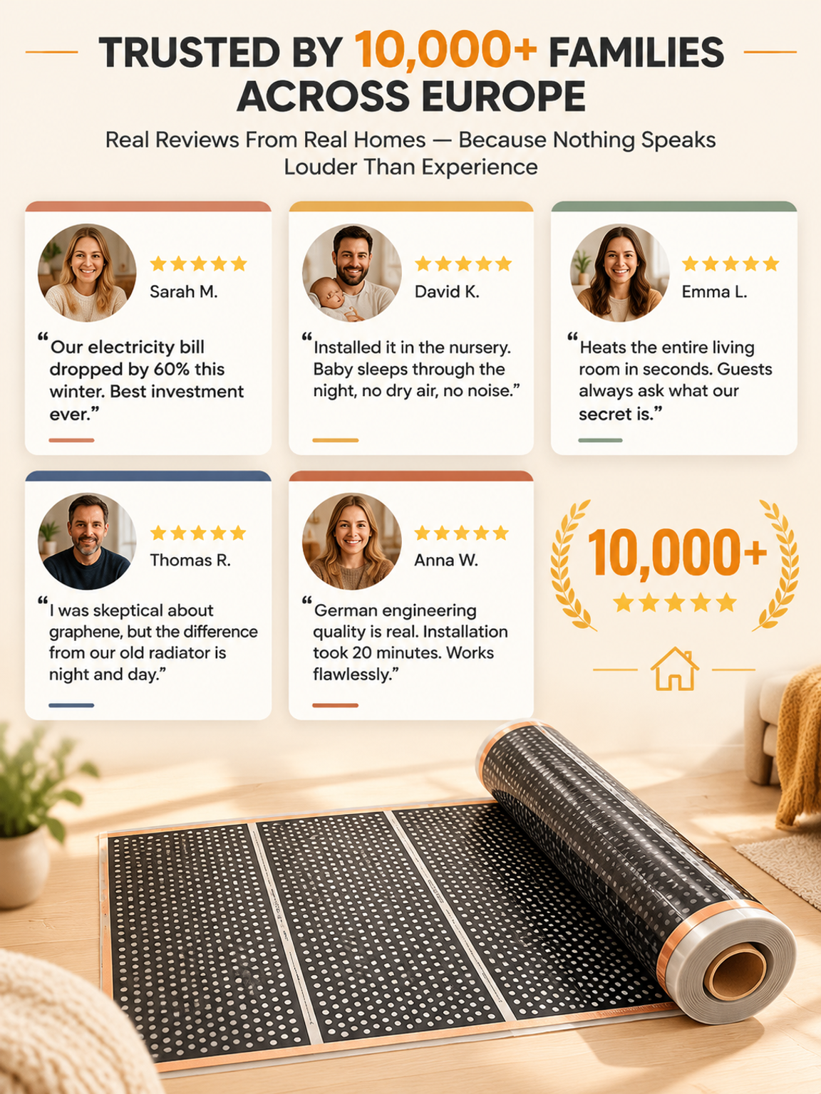 【Heats Up in 5 Seconds】German High-Tech Graphene Wall Heater