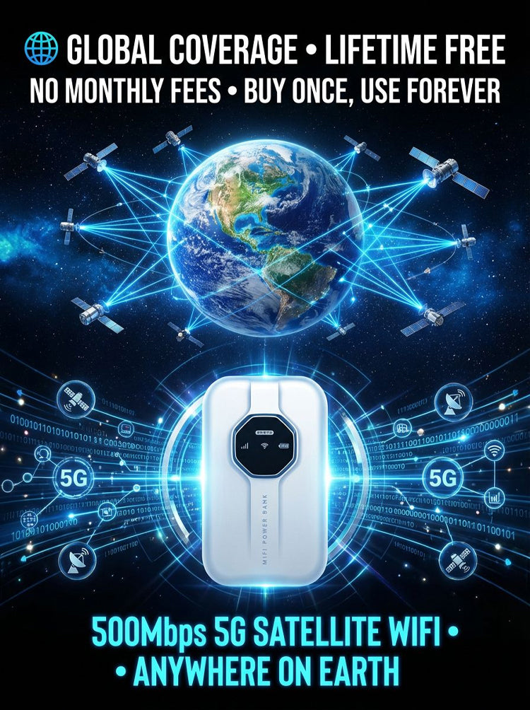 Next-Gen Satellite WiFi6+ Portable Router - 300Mbps Stay connected all day with our pocket router- Nationwide Clearance