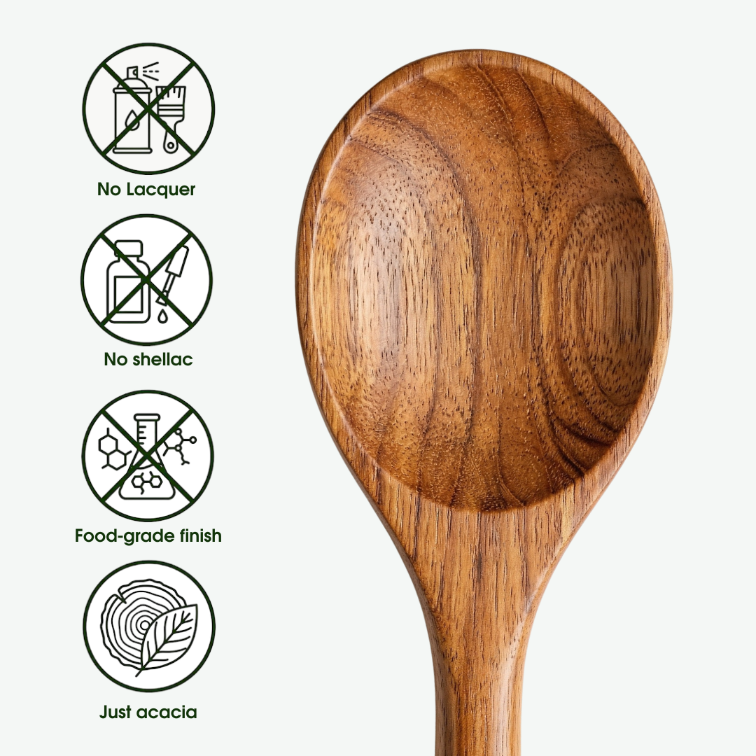 💥 Non‑Toxic Wooden Cooking Tools✅Wood Utensil Set