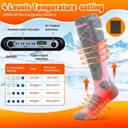 Rechargeable Heated Socks – Adjustable Heat for Cold Weather