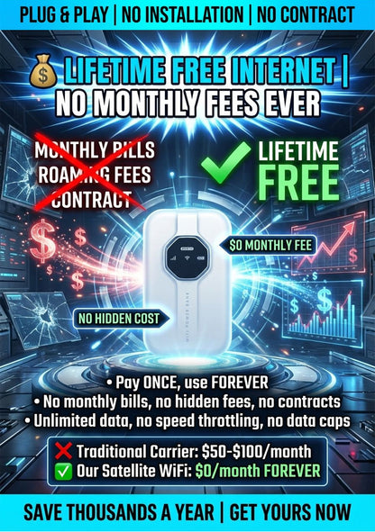 Next-Gen Satellite WiFi6+ Portable Router - 300Mbps Stay connected all day with our pocket router- Nationwide Clearance