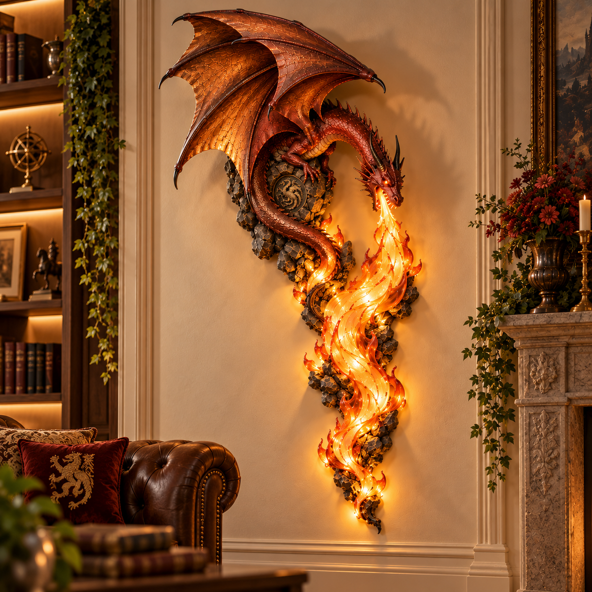 🔥Last Day 50% OFF -🐉 Dragonfire Guardian™ Wall Sconce – A Legendary Flame Awakens On Your Wall 🔥